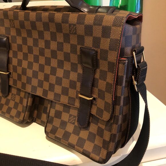 ** SOLD**LOUIS VUITTON Authentic Broadway Damier Ebene Messenger Crossbody Bag - Picture 3 of 16